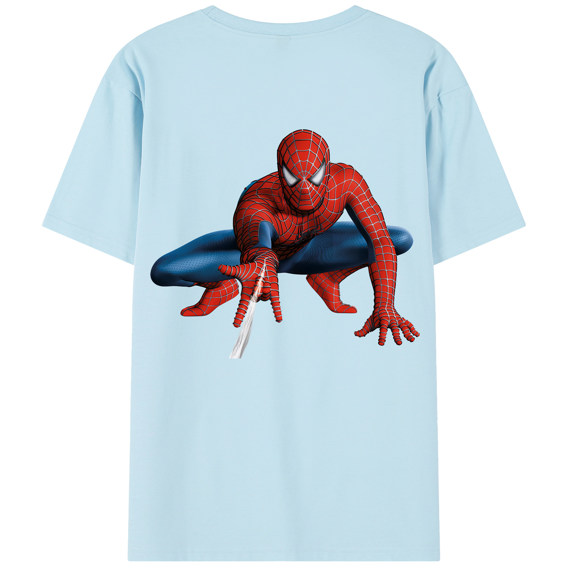 Spider Man スパイダーマン 綿100％半袖Tシャツ（背面プリント）